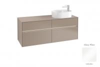 Тумба под раковину Villeroy & Boch Collaro 1400х500 мм с подсветкой C063L0DH белый глянцевый