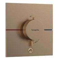 Термостат Hansgrohe ShowerSelect Comfort E (внешняя часть для 1 потребителя с доп.выходом) 15575140 шлифованная бронза