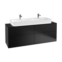 Тумба под раковину Villeroy & Boch Finion 1600х501 мм F20200PD чёрный матовый