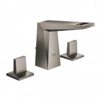 Смеситель для раковины Grohe Allure Brilliant S-Size 3 отверстия, донный клапан 20 342 AL0 графит тёмный матовый