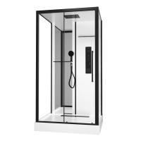 Душевая кабина B&W G8028 Galaxy 1150х900х2150 мм 8028000 профиль чёрный, низкий поддон