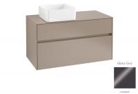 Тумба под раковину Villeroy & Boch Collaro 1000х500 мм C03900FP серый глянцевый