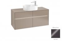 Тумба под раковину Villeroy & Boch Collaro 1200х500 мм с подсветкой C057L0FP серый глянцевый