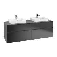 Тумба под раковину Villeroy & Boch Collaro 1600х500 мм C02100PD чёрный матовый