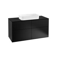 Тумба под раковину Villeroy & Boch Finion 1200х501 мм F67200PD чёрный матовый