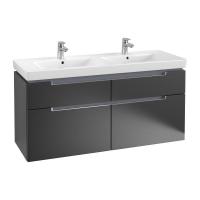 Тумба под раковину Villeroy & Boch Subway 2.0 1287х449 мм A91710PD лак чёрный матовый