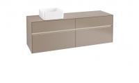 Тумба под раковину Villeroy & Boch Collaro 1600х500 мм с подсветкой C050L0VG трюфель серый
