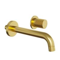 Смеситель для раковины Paini Cox Grip настенный 7GPJ208 матовое золото