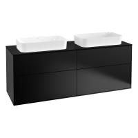 Тумба под раковину Villeroy & Boch Finion 1600х501 мм F72200PD чёрный матовый