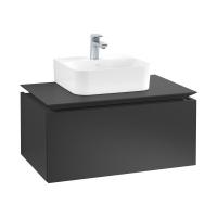 Тумба под раковину Villeroy & Boch Legato 800х500 мм B73300PD лак чёрный матовый