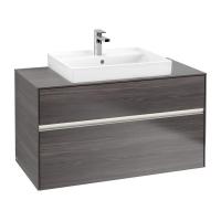 Тумба под раковину Villeroy & Boch Collaro 1000х500 мм с подсветкой C019L0FQ дуб графитовый