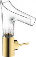 Смеситель для раковины Axor Starck V 140 ComfortZone с фасетной огранкой 12123990 золото полированное