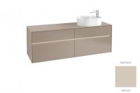 Тумба под раковину Villeroy & Boch Collaro 1600х500 мм с подсветкой C067L0VK мягкий серый