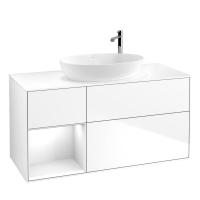 Тумба под раковину Villeroy & Boch Finion 1200х501 мм F941GFGF белый глянцевый/белый глянцевый