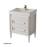 Тумба под раковину Caprigo Albion 70 686х450 мм (2 ящика) 10317 B017 белый золото