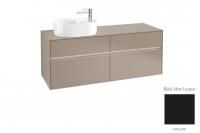 Тумба под раковину Villeroy & Boch Collaro 1400х500 мм с подсветкой C062L0PD чёрный матовый