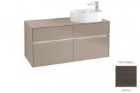 Тумба под раковину Villeroy & Boch Collaro 1200х500 мм с подсветкой C059L0FQ дуб графитовый