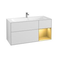 Тумба под раковину Villeroy & Boch Finion 1196х498 мм F070HFGF белый глянцевый/матовое золото