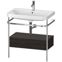 Консоль с раковиной Duravit Happy D.2 Plus 775х490 мм HP4842O6969 хром/брашированный орех