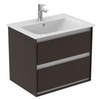 Тумба под раковину Ideal Standard Connect Air 600x440 мм E0818VY тёмно-коричневый матовый/белый матовый