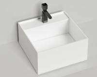 Раковина накладная Salini Armonia Square Top 02 450x450 мм S-Stone 130522TM белый матовый