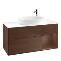 Тумба под раковину Villeroy & Boch Finion 1200х501 мм F951GNGN орех/орех
