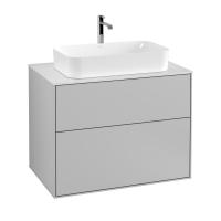 Тумба под раковину Villeroy & Boch Finion 800х501 мм F22100GJ светло-серый/белый