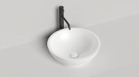 Раковина накладная Salini Gloria 03 Ø415 мм S-Stone 1102203M белый матовый