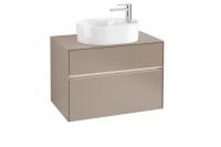 Тумба под раковину Villeroy & Boch Collaro 800х500 мм с подсветкой C053L0VG трюфель серый