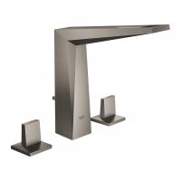 Смеситель для раковины Grohe Allure Brilliant M-Size 3 отверстия, высокий излив, донный клапан 20 344 AL0 графит тёмный матовый