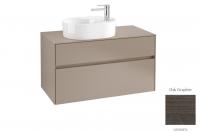 Тумба под раковину Villeroy & Boch Collaro 1000х500 мм C05500FQ дуб графитовый