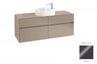 Тумба под раковину Villeroy & Boch Collaro 1400х500 мм C06100FP серый глянцевый