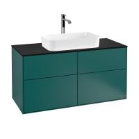 Тумба под раковину Villeroy & Boch Finion 1200х501 мм F26200GS кедр/чёрный