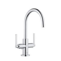 Смеситель для раковины Kludi Nova Fonte Puristic высокий поворотный излив, донный клапан 201180515