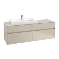 Тумба под раковину Villeroy & Boch Collaro 1600х500 мм C02600VK мягкий серый