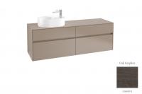 Тумба под раковину Villeroy & Boch Collaro 1600х500 мм C06600FQ дуб графитовый