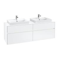 Тумба под раковину Villeroy & Boch Collaro 1600х500 мм с подсветкой C024L0MS белый матовый