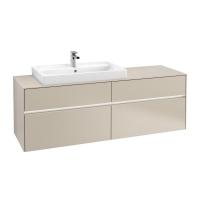 Тумба под раковину Villeroy & Boch Collaro 1600х500 мм с подсветкой C026L0VK мягкий серый