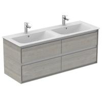 Тумба под раковину Ideal Standard Connect Air 1300x440 мм E0824PS светло-серое дерево/белый матовый