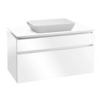 Тумба под раковину Villeroy & Boch Legato 1000х500 мм с подсветкой B705L0DH белый глянцевый