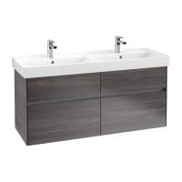 Тумба под раковину Villeroy & Boch Collaro 1254х444 мм C01300FQ дуб графитовый