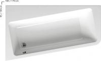 Ванна акриловая Ravak 10° L 160х95 см C831000000 белый