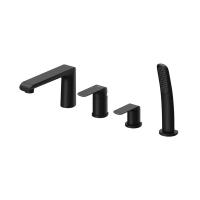 Смеситель для ванны Ravak Flat black FL 026.20 на 4 отверстия X070176 чёрный