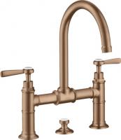 Смеситель для раковины Axor Montreux 220 ComfortZone на 2 отверстия 16511310 шлифованное красное золото