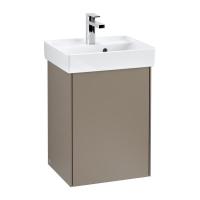 Тумба под раковину Villeroy & Boch Collaro 410х344 мм петли слева C00500VG трюфель серый