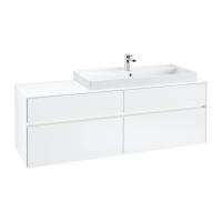 Тумба под раковину Villeroy & Boch Collaro 1600х500 мм с подсветкой C030L0MS белый матовый