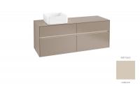 Тумба под раковину Villeroy & Boch Collaro 1400х500 мм с подсветкой C046L0VK мягкий серый