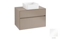 Тумба под раковину Villeroy & Boch Collaro 800х500 мм с подсветкой C037L0DH белый глянцевый