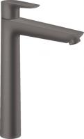 Смеситель для раковины Hansgrohe Talis E 240 ComfortZone высокий излив, донный клапан 71716340 хром чёрный шлифованный