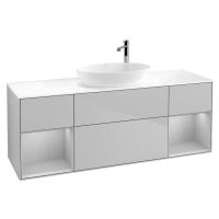 Тумба под раковину Villeroy & Boch Finion 1600х501 мм F981GJGJ светло-серый/светло-серый